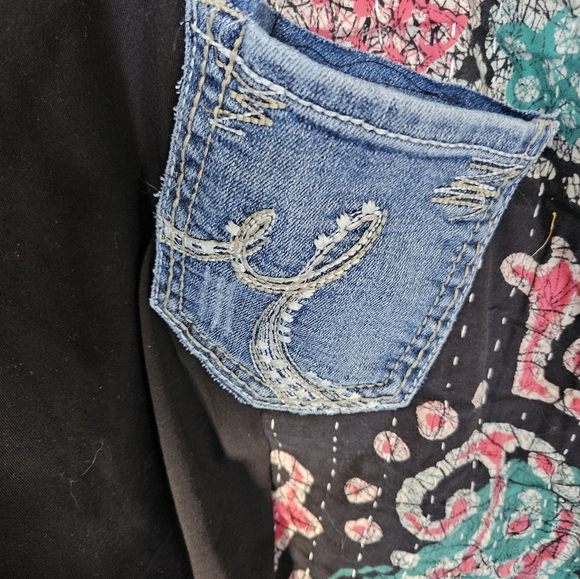 UPCYCLED Kantha Poncho Top OS NWT - Picture 4 of 4